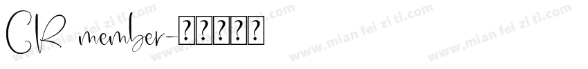 CR member字体转换